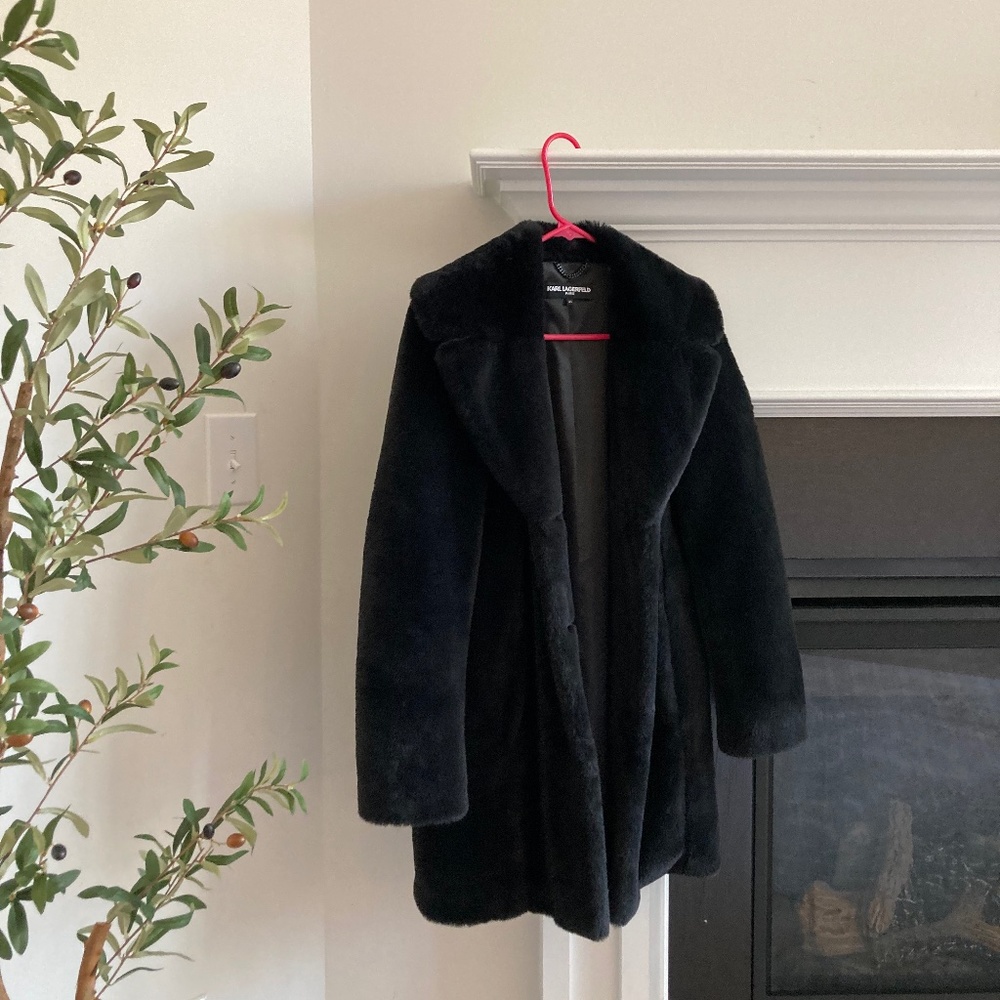 Karl Lagerfeld faux fur coat